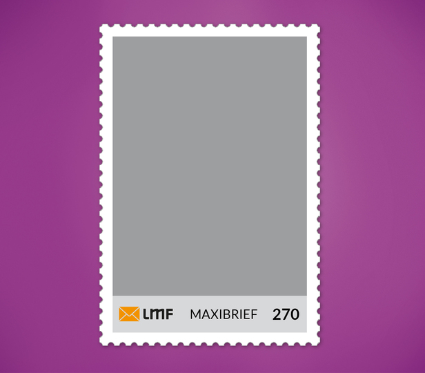 Briefmarke Maxibrief hoch-0